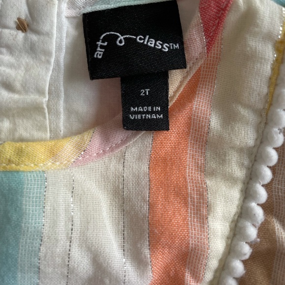 2T Pretty Striped Romper - Picture 5 of 6